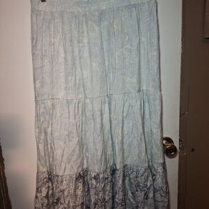 Wonderly Light Blue and‎ Gray Maxi Skirt